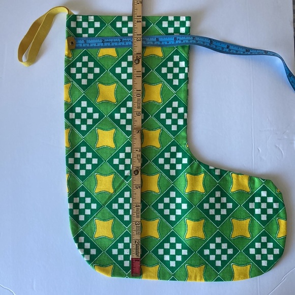 Refinery handmade holiday Christmas stocking in vintage print NWOT - Picture 4 of 4
